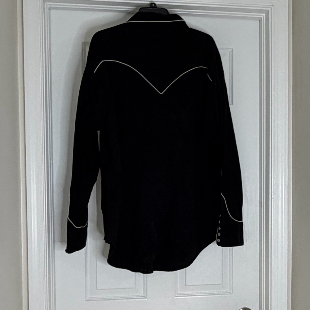 Rockmount Ranch Wear Men's Black Collar Cowboy Western Cotton Shirt  XXL - Picture 7 of 8